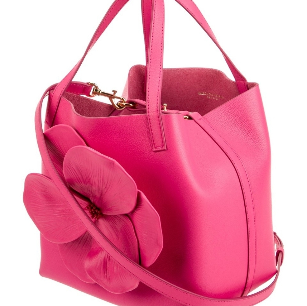 Carolina Herrera Leather Pink Handbag - Picture 3 of 6